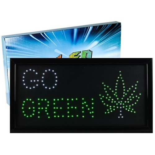 Green marijuana leaf - go, w/