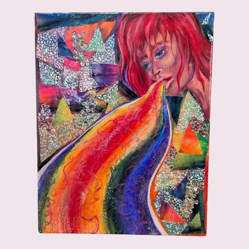 Purge mixed media - media, painting