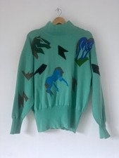 Escada Womens Vintage Green Jumper Size 40 UK Medium