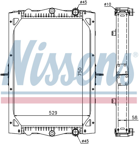Nissens coolant radiator - nissens,