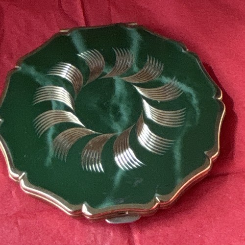 Vintage stratton green enamel - stratton,