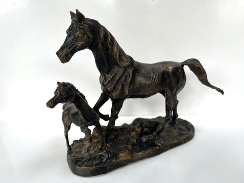 Vintage bronze horse - vintage, &
