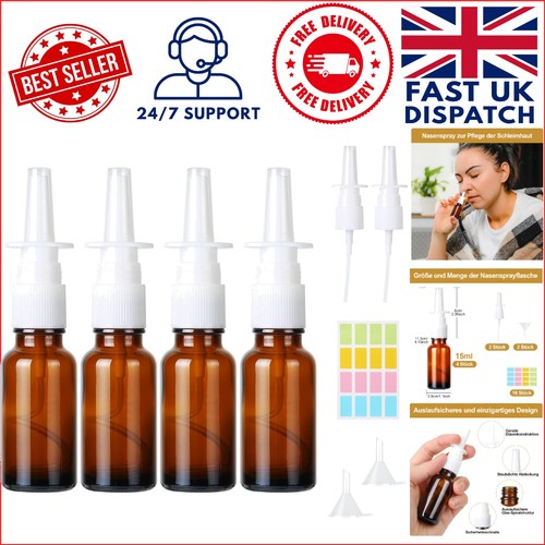 Nasal spray bottle glass 15ml - spray,