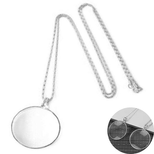 Chain necklace monocle - necklace,