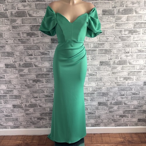 Green bardot off shoulder - green,