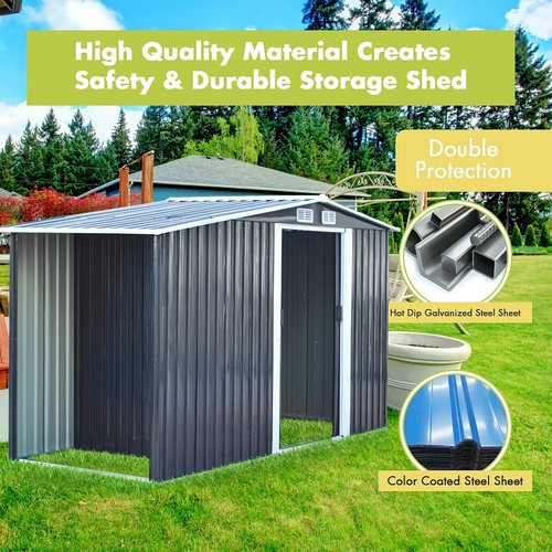 4x8ft sheds galvanised steel - 4x8ft,