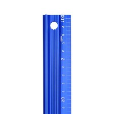 Raised Grip Metal Ruler 100cm
