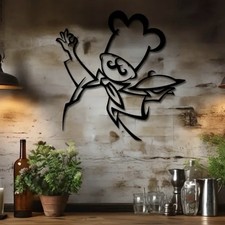 Modern Chef Metal Wall Art