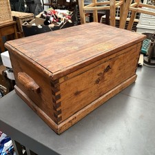 Old Antique Pine Chest Vintage