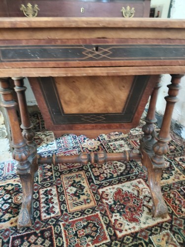 Victorian antique sewing table - victorian,
