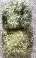 Beautiful Used Real Fur Cushions X2 As A Pair