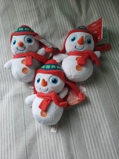 Snowman Soft Toys X 3 BNWT
