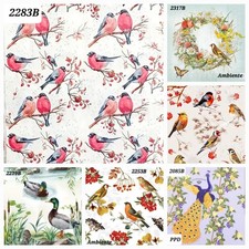 6 x  Mixed Table Paper Napkins,Decoupage/Art/Craft/Vintage/Birds 
