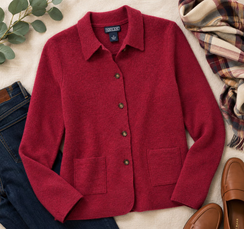 Vintage red wool jacket - vintage,