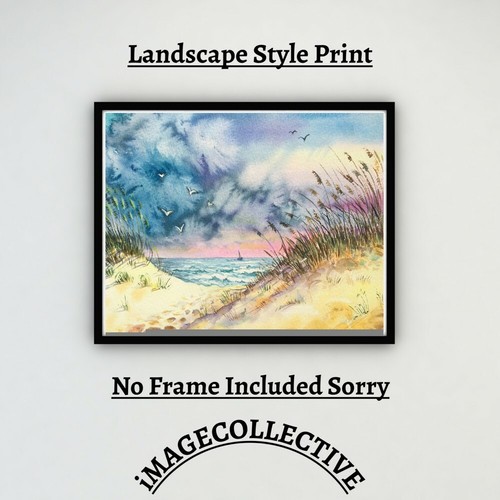 Beach seaside print picture - print,