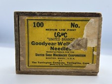 Antique/Vintage United Shoe Machinery - Goodyear Welt or Turn Needles - Box Only