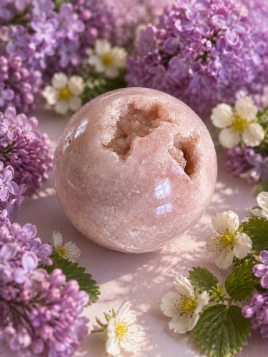 Large sparkly pink amethyst - pink,