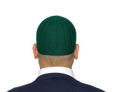 2 pcs Wool Men Skull Cap Islamic Prayer Hat Topi Kufi Head Wear Turkish