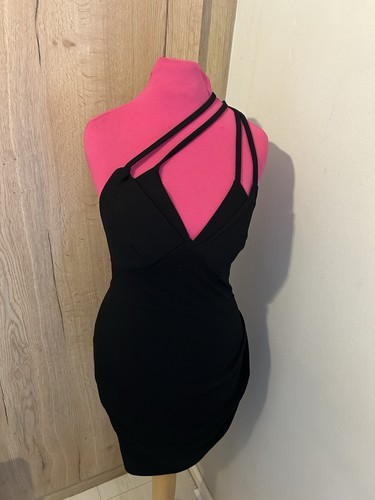 Stylish black dress - black,