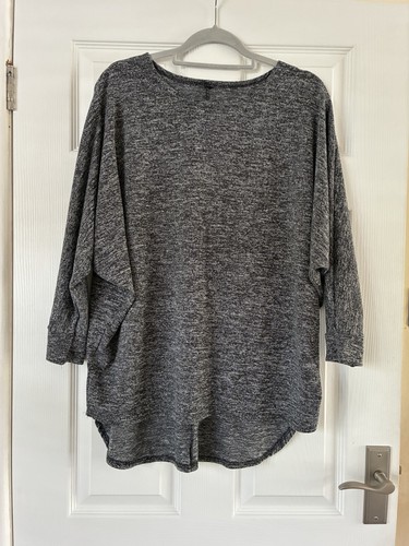 Womens grey marl batwing - grey,