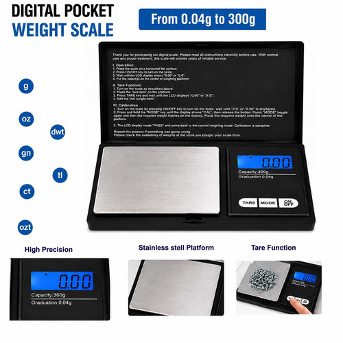 04g 300g digital pocket - 0.04g-300g,