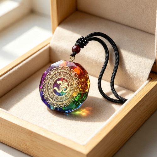 Chakra orgonite pendant - chakra,