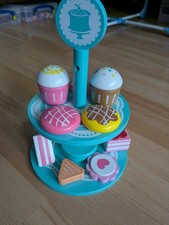 Chad Valley Wooden Cake Stand with Cakes used In Great Condition