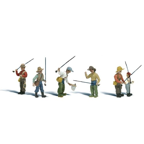 Gauge figures fly - gauge, fishermen