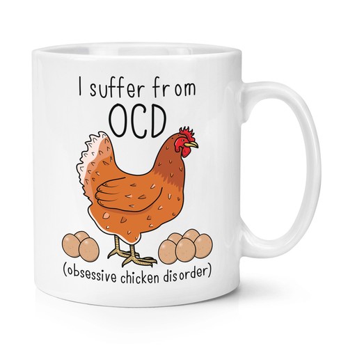 Chicken ocd 10oz mug - cup,