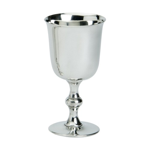 Pewter plain chalice goblet - 6",