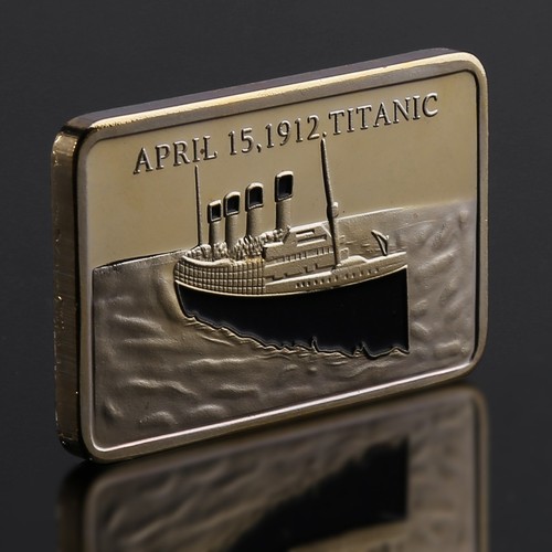 Gold plated titanic souvenir - gold-plated,