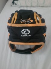 Optimum Scrum Cap Boys Size Medium Black Red Rugby Sports