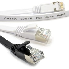 Flat cat6a shielded ethernet - flat,