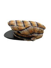 Maison Michel orange plaid cap