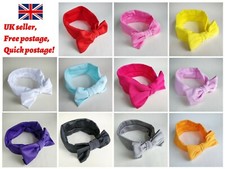 Baby Headbands Hairbands Bow Plain Girls Elastic Headdress Toddler UK