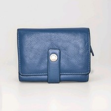 Radley London Women's Small Blue Leather Multiple Pocket Wallet/Purse Used