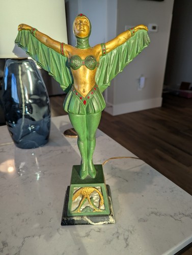 Art deco spelter sculpture - spelter,