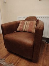 Real Leather Aviator Chair Armchair Deliv Poss 