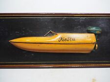 Charming Vintage Handmade 3D Wooden Speedboat "VIESTA" Wall Plaque 70cm x 20cm