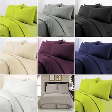 TC-300 Flat Sheet 100% Egyptian Cotton Sateen Plain Dyed Soft Bed Sheet All Size
