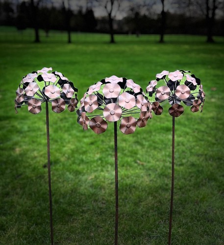 Metal hydrangea flower floral - metal,
