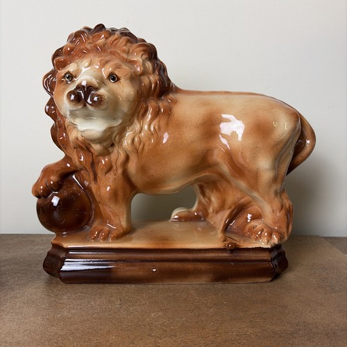 Antique victorian mantel lion - mantel,
