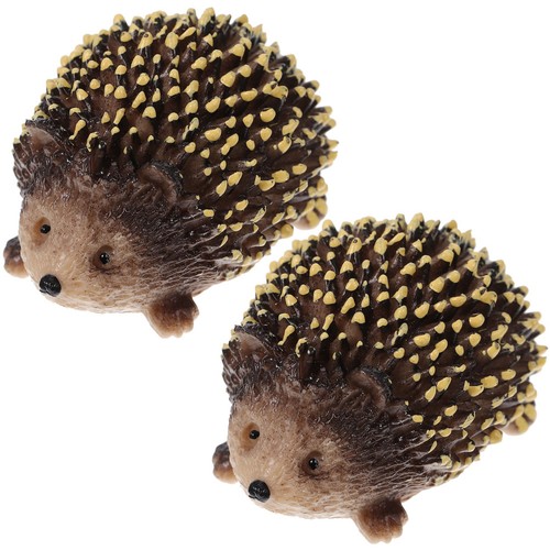 2pcs plastic hedgehog statues - hedgehog,