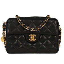 Chanel Black Calfskin Camera