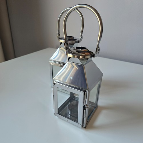 Contemporary silver lantern