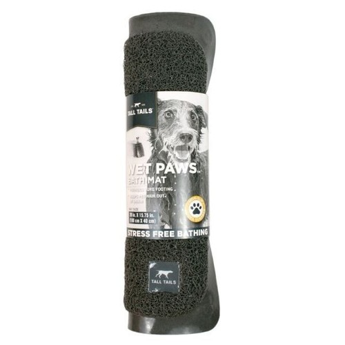 Dog bath mat - tails, wet