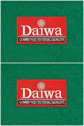 Pair red daiwa patches - pair,