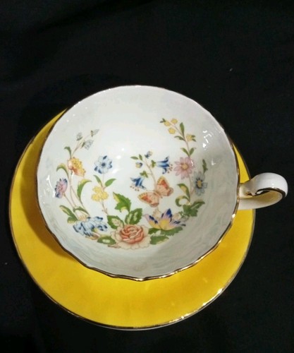Vintage aynsley yellow cottage - aynsley,