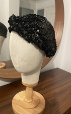 Oasis Black Sequin Beret One