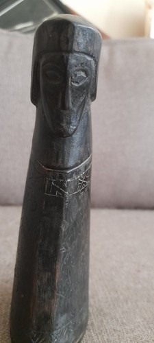 Antique carved shaman powder